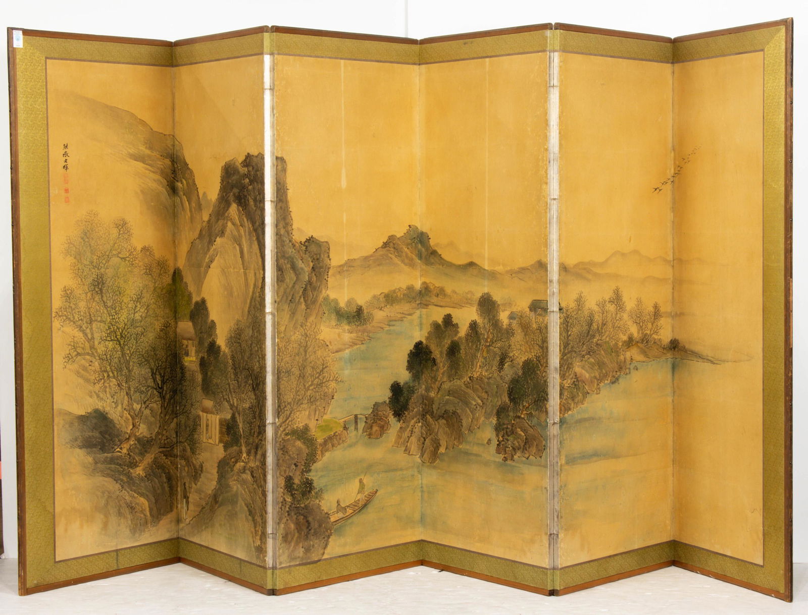 Japanese six-panel folding screen (1 of 1)