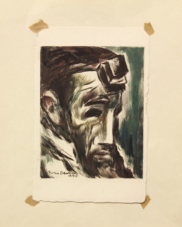 Works on Paper, Boris Deutsch: (lot of 11) Unframed works on paper, Abstracts, Portraits, Figures, and Landcapes by Boris Deutsch (Californian, 1892-1978), most signed and dated, 1920s-1970s, largest overall: 17.75''h x 22''w