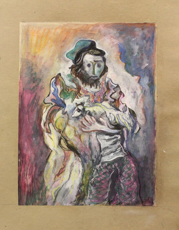Works on Paper, Boris Deutsch: (lot of 11) Unframed works on paper, Abstracts, Portraits, Figures, and Landcapes by Boris Deutsch (Californian, 1892-1978), most signed and dated, 1920s-1970s, largest overall: 18.75''h x 15''w