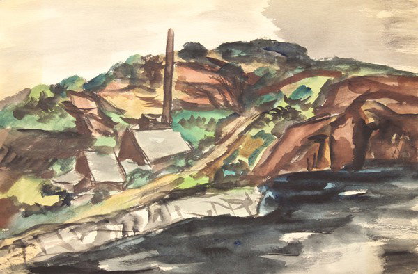 Works on Paper, Boris Deutsch: (lot of 11) Unframed works on paper, Abstracts, Portraits, Figures, and Landcapes by Boris Deutsch (Californian, 1892-1978), most signed and dated, 1920s-1970s, largest overall: 18.75''h x 15''w