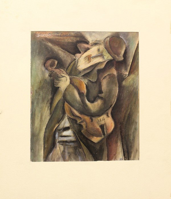 Works on Paper, Boris Deutsch: (lot of 13) Unframed works on paper, Abstracts, Portraits, Figures, and Landcapes by Boris Deutsch (Californian, 1892-1978), most signed and dated, 1920s-1970s, largest overall: 25''h x 19''w