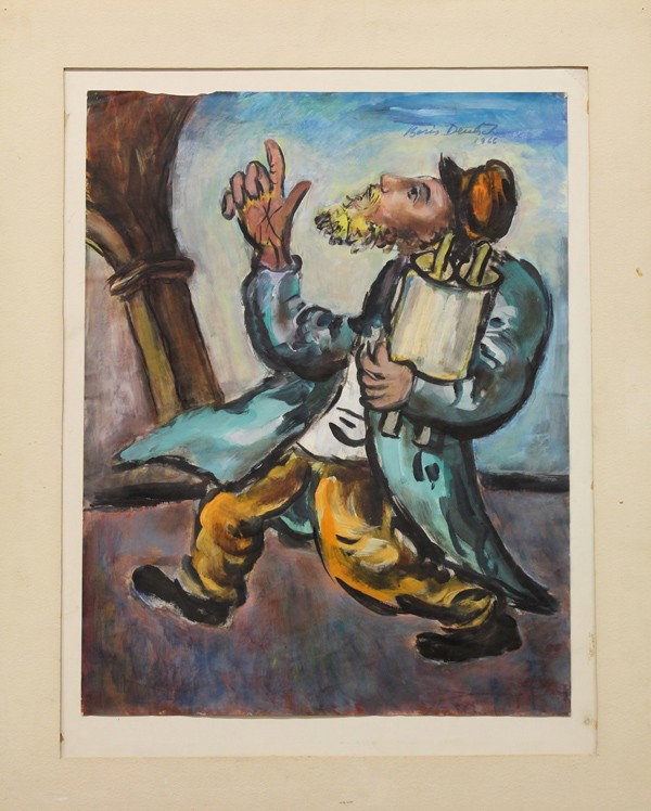 Works on Paper, Boris Deutsch: (lot of 12) Unframed works on paper, Abstracts, Portraits, Figures, and Landcapes by Boris Deutsch (Californian, 1892-1978), most signed and dated, 1920s-1970s, largest overall: 18.75''h x 15''w