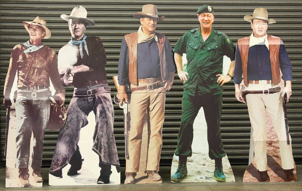 John Wayne life size displays: Ten John Wayne life size cut out stand-up posters, various poses, including The Green Berets, The Undefeated, etc