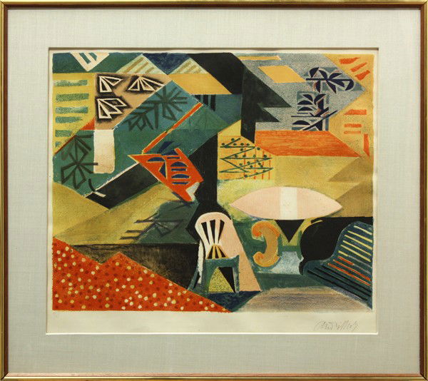 Lithograph, Andre Lhote, The park: Framed color lithograph, ''The Park,'' by André Lhote (French 1885-1962), pencil signed lower right, ed. 130/ 245, overall: 23.5''h x 26''w. Provenance: American Friends-Israel Museum (New York, NY)