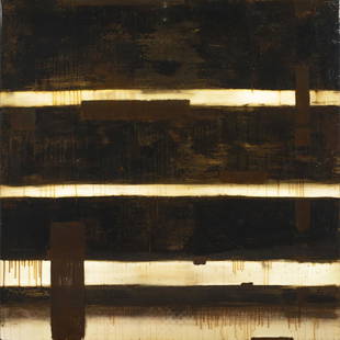 Mixed Media, Sylvain Louis Seize: Sylvain Louis-Seize (Canadian, b. 1968), "Linear," 2005, mixed media with resin on panel, signed, titled, and dated verso, panel (unframed): 48"h x 48"w. Provenance: Private Collection of Gary Danko,