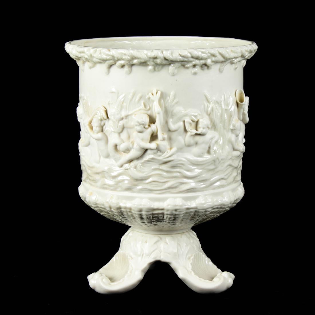 A Belleek parian porcelain Prince of Wales ice pail (1 of 4)