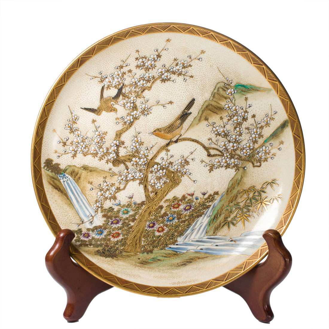 Japanese Satsuma dish, (1 of 3)