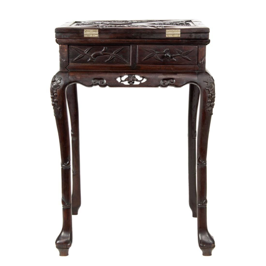 Chinese export hardwood games table (1 of 4)