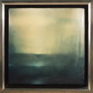 Painting, Eric Blum: Eric Blum (American, b. 1956), "Untitled No. 497," 2005, encaustic on canvas, signed, titled, and dated verso, overall (with frame): 28.75"h x 28.75"w. Provenance: Private Collection of Gary Danko, Sa