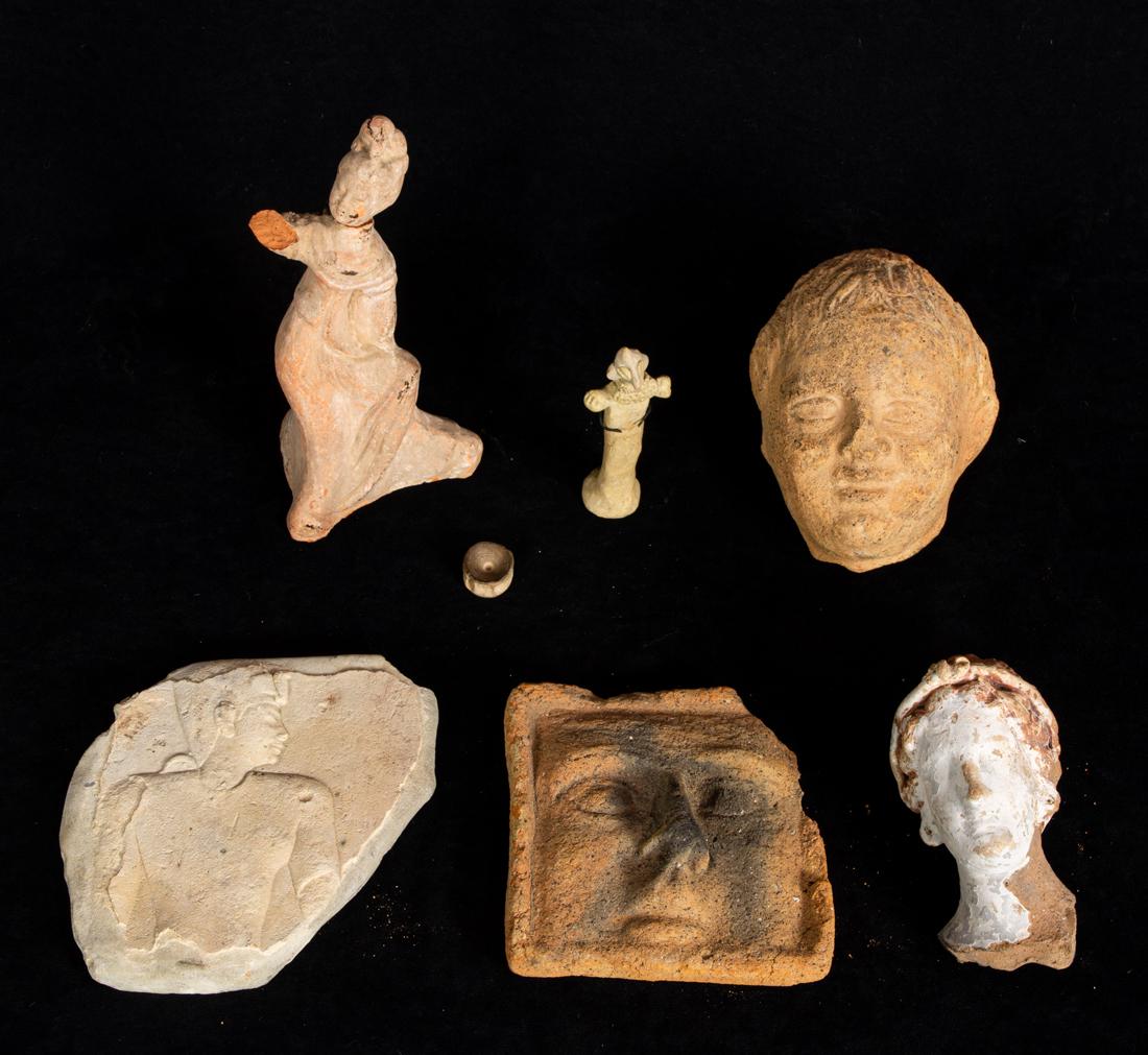 (Lot of 7) Antique pottery and other fragments (1 of 1)