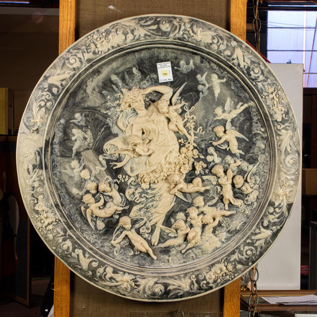 Large Coralay Classics incolay relief plaque in the Neoclassical style (1 of 1)