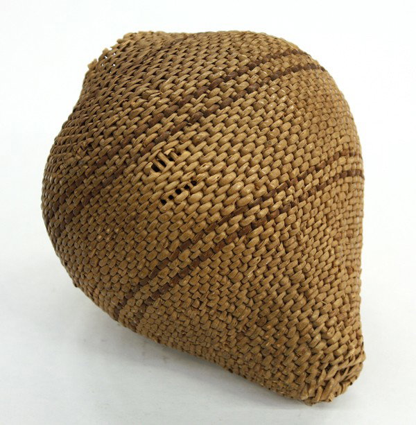 Native American seed carrier: Native American Paiute seed carrier, circa 1900, 6'' x 5''