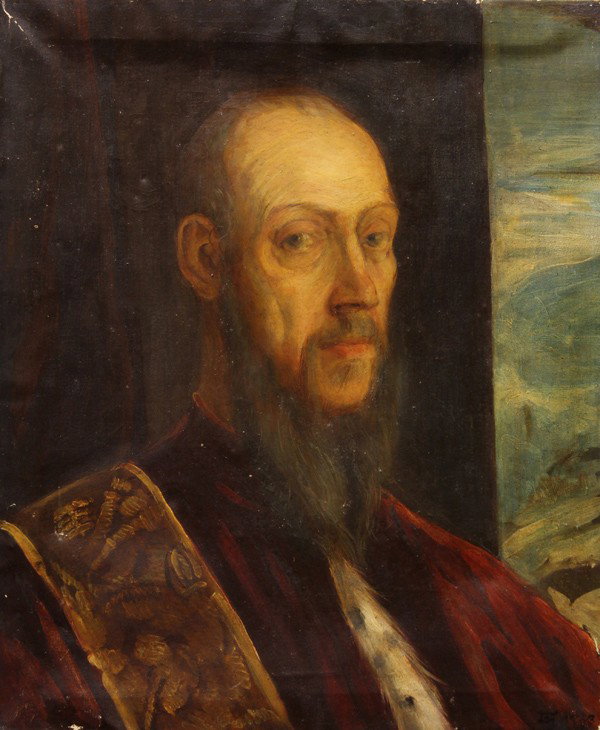 Painting, Earl John Kingston: Unframed oil on canvas, Portrait of Earl John Kingston, 19th Century, unsigned, overall: 23.5''h x 19.5''w