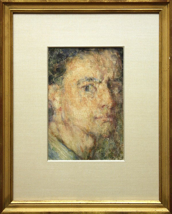 Watercolors, Alve Valdemi, Self Portraits: Pair of watercolors Self Portrait Series, by Alve Valdemi (Spanish, 1885-1972), monogrammed lower right, overall: 17''h x 13.5''w. Provenance: Hearst Art Gallery/St. Mary's College of California deacc