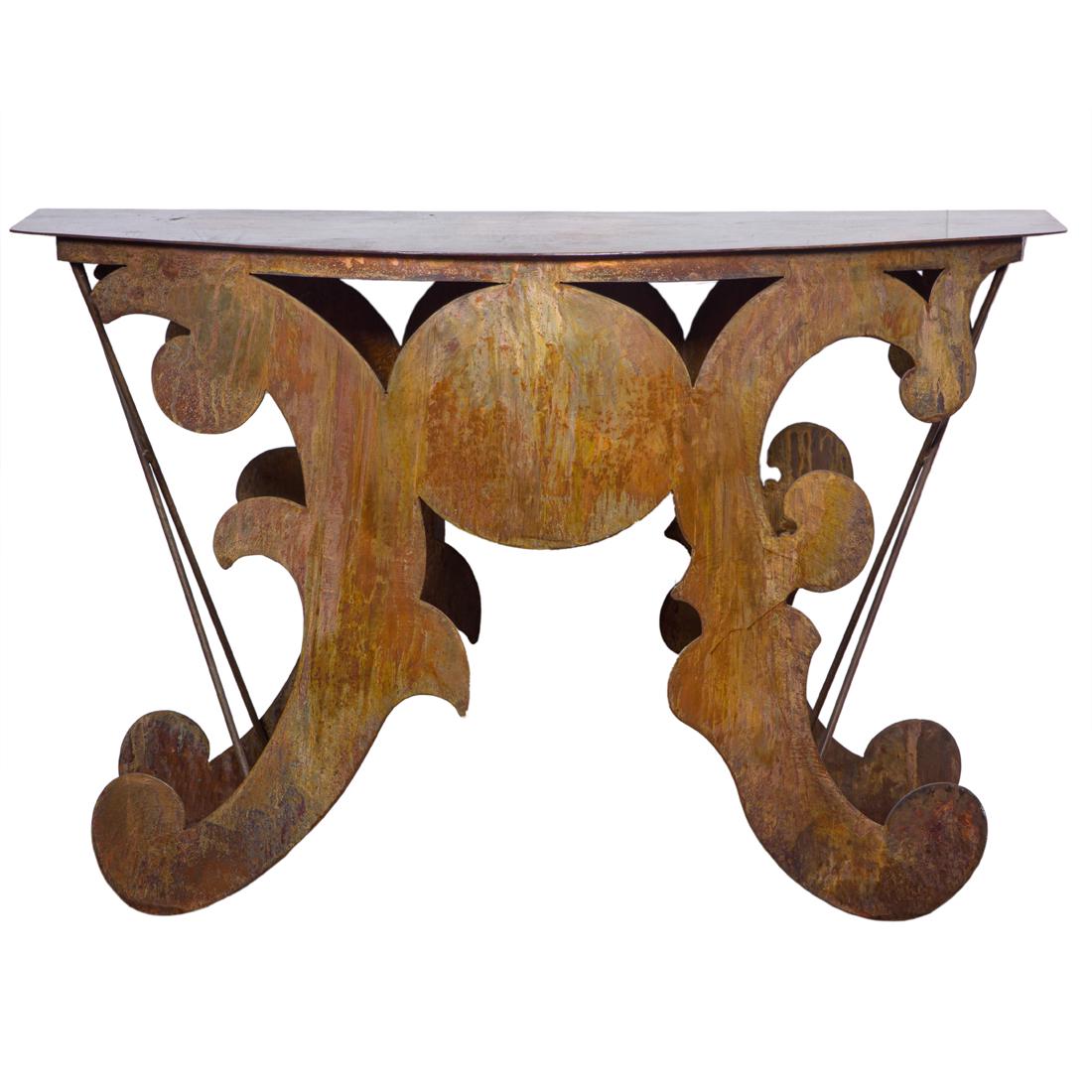 A Modernist Industrial style console table (1 of 3)