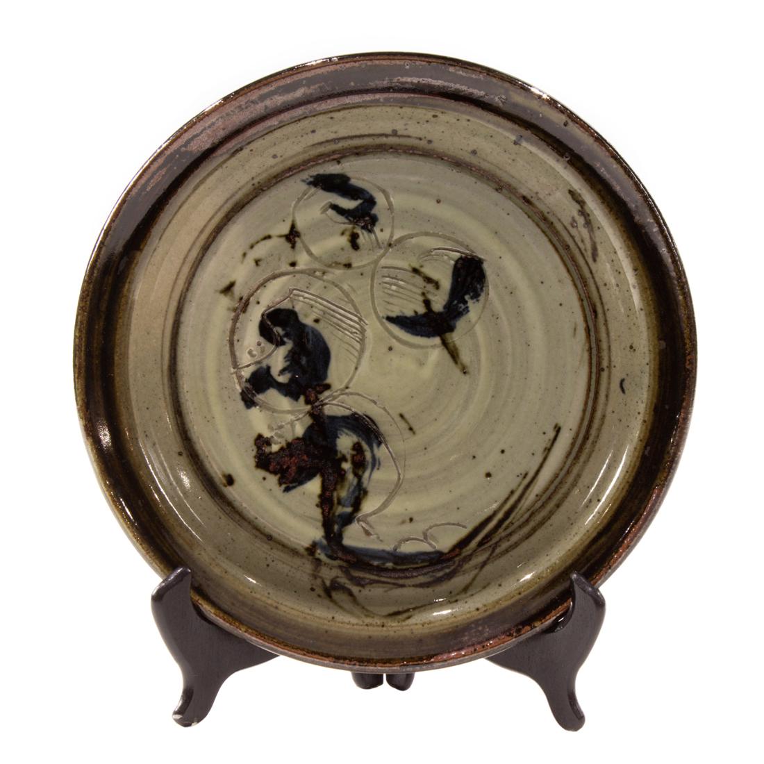 John Glick Plum Tree pottery dish (1 of 4)