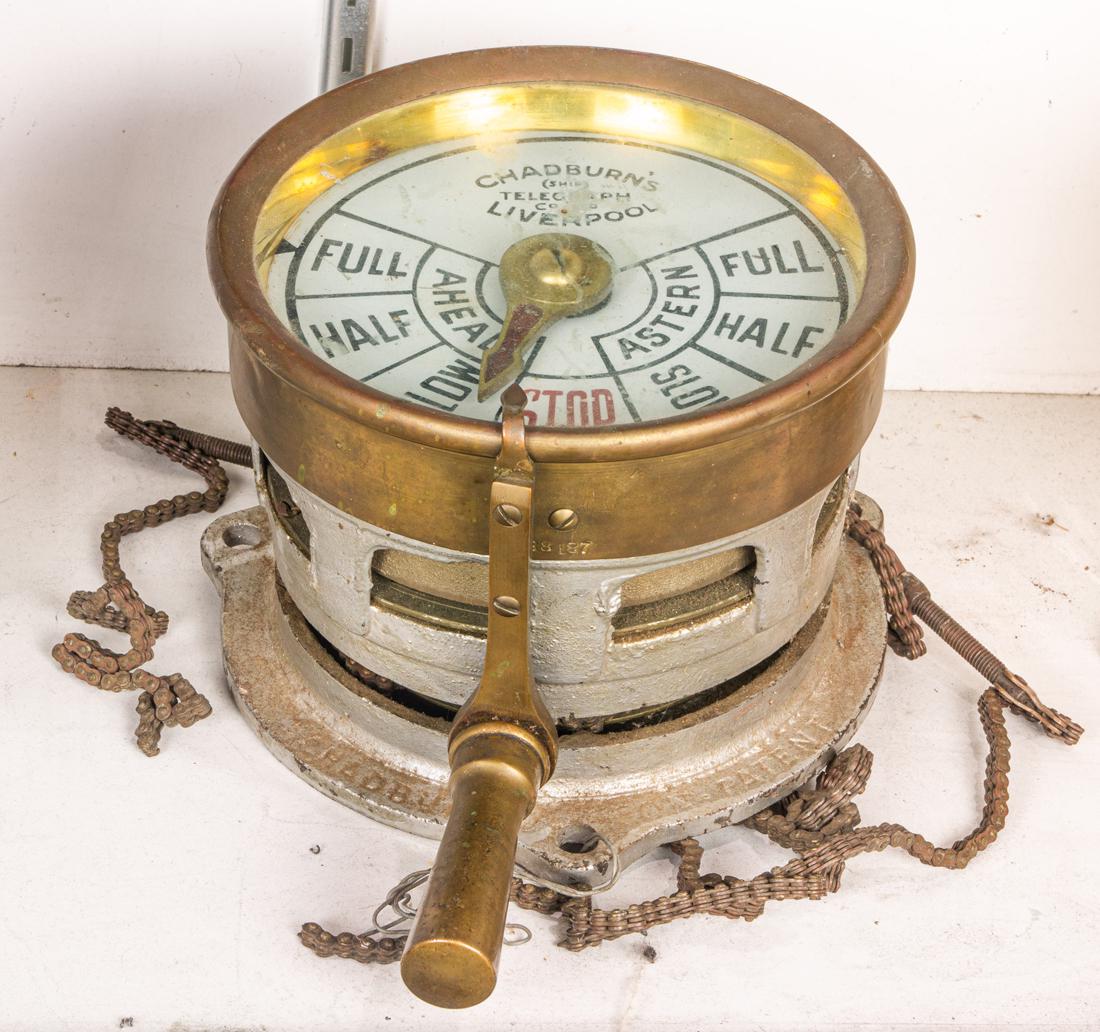 Chadburns Telegraph brass ships transit with brass mounts (1 of 1)