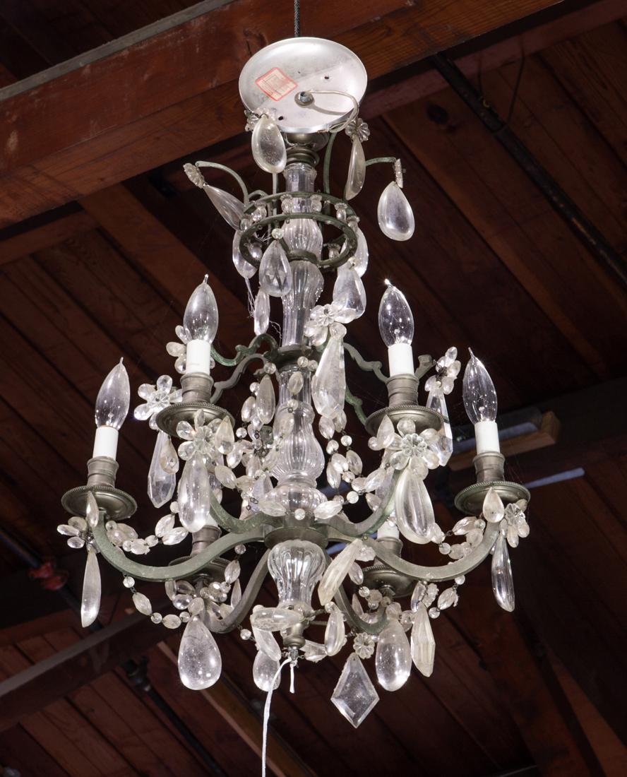 A diminutive crystal five light chandelier (1 of 1)