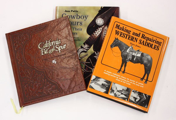 Western spur books: (lot of 3) Western books including Caliornia Bit and Spur, The History and Development, by Lou Kosloff, signed, edition 657/1000, 1982, in a slip case; together with Making and Repairing Western Saddl