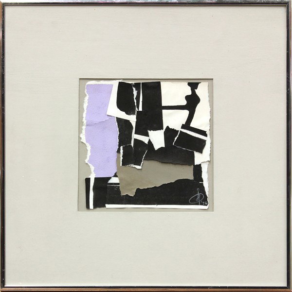 Collages, Irving B. Haynes, Abstract: (Lot of 2) Framed collages, Untitled (#1623), and Untitled (#1633A), 1976, by Irving B. Haynes (American, 1927-2005), initialed and dated lower right, overall: 16.25''h x 16.25''w each