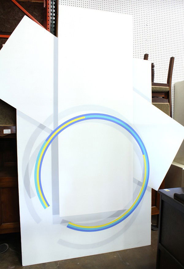 Painting, Jack Reilly, Circle: Stretched oil on canvas, Circle Composition, by Jack Reilly (American, 20th century), overall: 96''h x 84''w