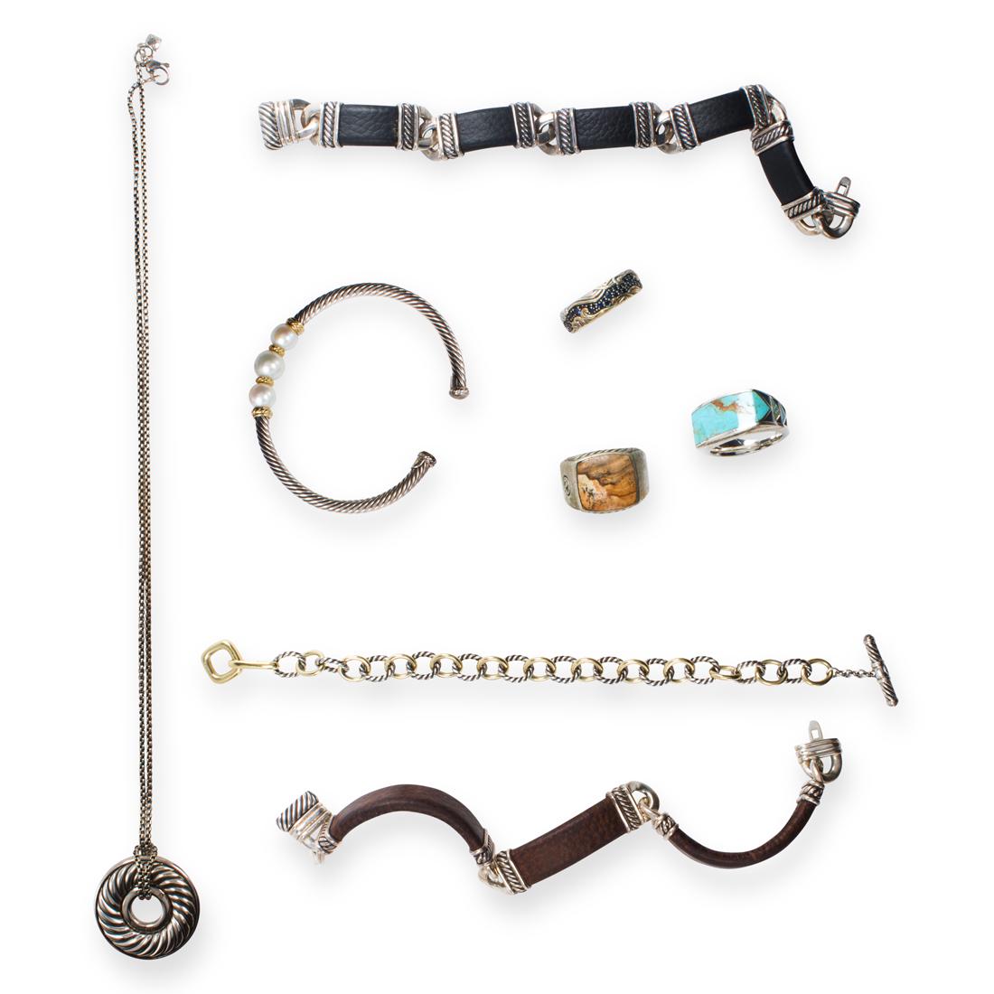 A group of sterling silver jewelry, David Yurman (1 of 1)