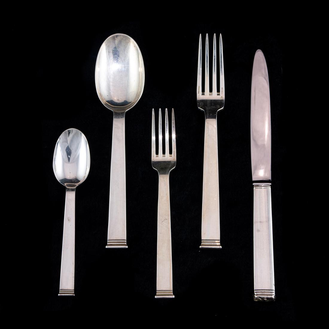 A (64 pc) Christofle Commodore sterling flatware service (1 of 3)