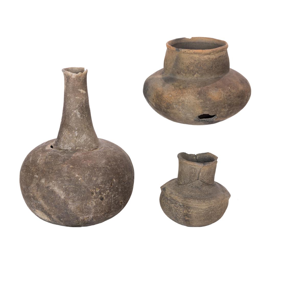 (Lot of 3) Pre Columbian Mound Builder period vessels (1 of 6)