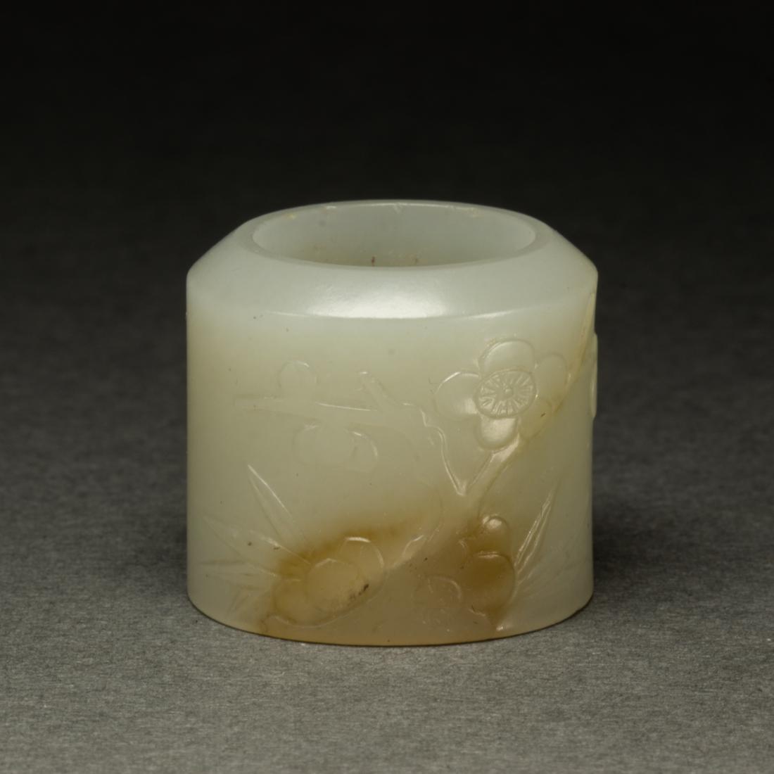 Chinese white jade archer's ring (1 of 2)
