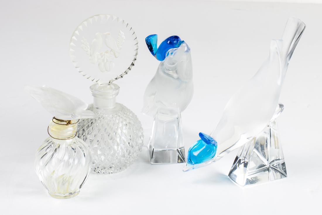 (Lot of 4) Group of Lalique and Czecholsovakian glass (1 of 1)