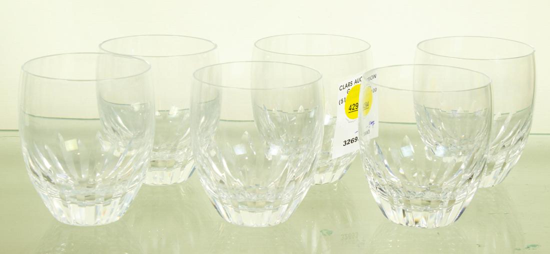 (Lot of 6) Baccarat cut glass small tumblers in the Massena pattern (1 of 1)
