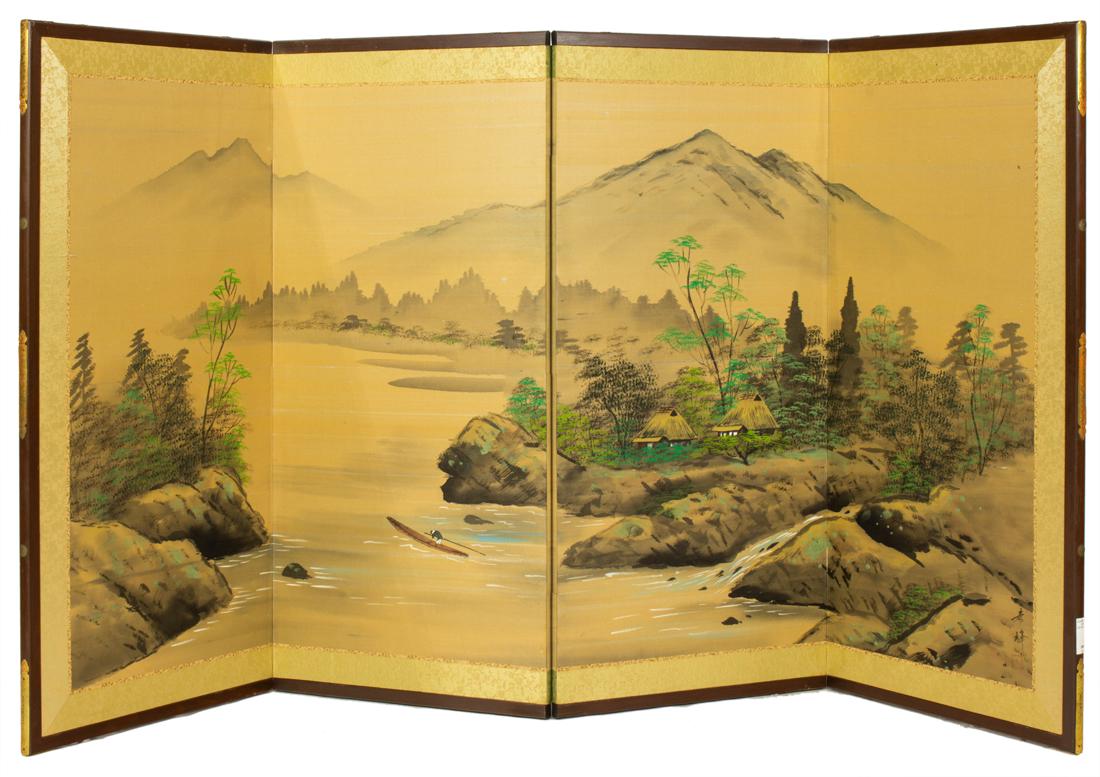 Japanese four-panel silk screen (1 of 1)
