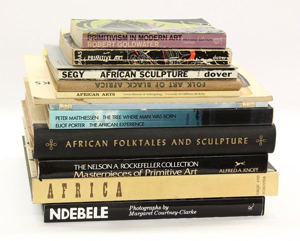 Collection of ethnographic books: (lot of 13) Collection of ethnographic books, including Ndebele, photographs by Margaret Courtney-Clarke; Africa, Emil Schulthess; Masterpieces of Primitive Art, Douglas Newton; African Folktales and