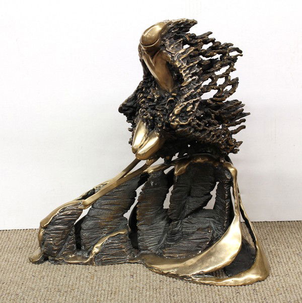 Bronze, Tom Bennett/Bennett Bros, Dynamite: Bronze sculpture, ''Dynamite,'' by Tom Bennett/Bennett Brothers (Californian, 20th Centuty), signed ''Tom Bennett'' lower bottom, edition 17/150, overall: 20''h x 18''w x 9''d. Note: Original certific