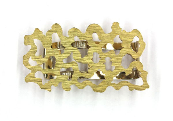 Yellow white gold money clip stamped Grima: 18k yellow and white gold money clip, stamped GRIMA, with English hallmarks. Total weight 13.6 grams