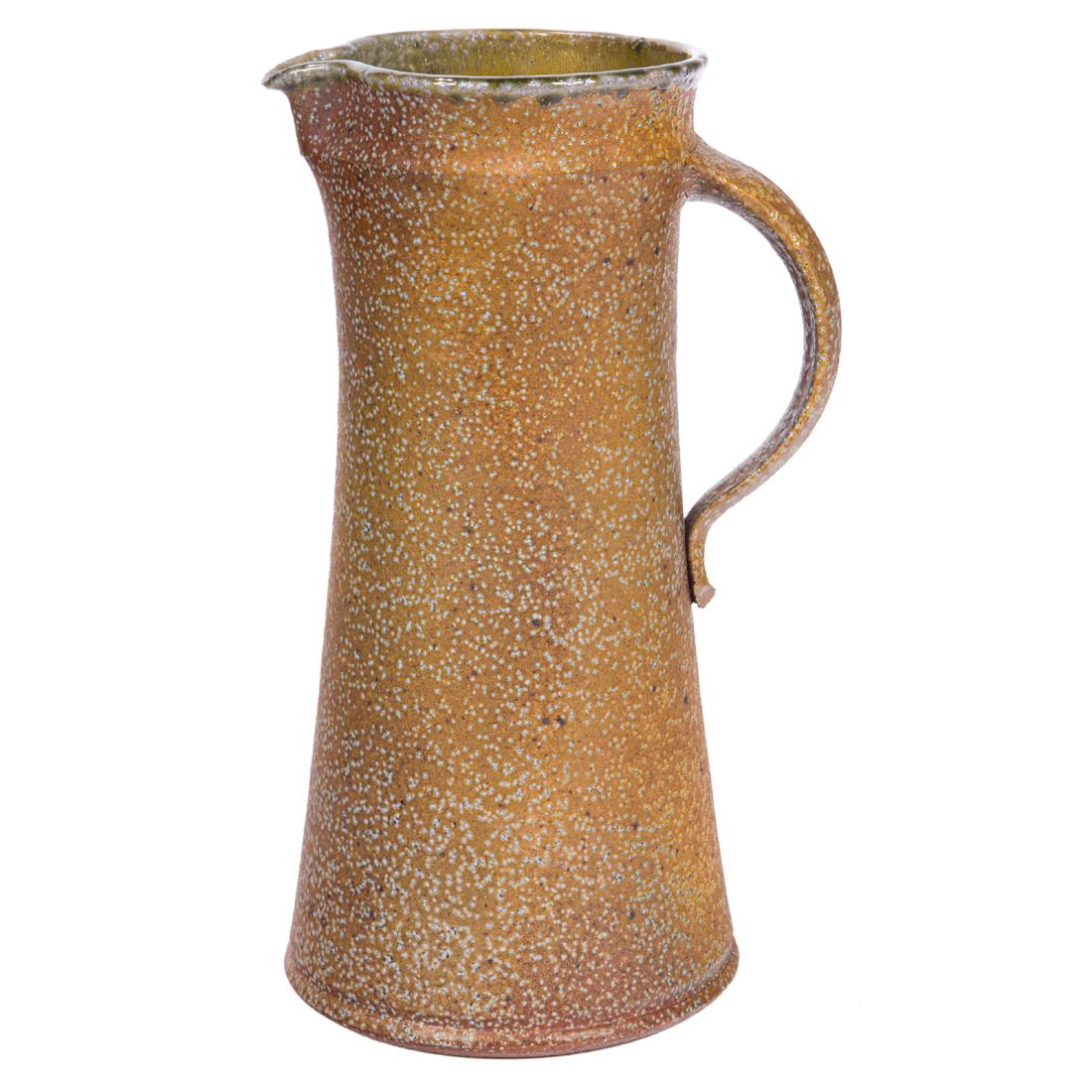 Early Don Reitz, Large Pitcher: Early Don Reitz, Large PitcherMarshall, WI, 1970s, salt glazed stoneware, signed, 12"h