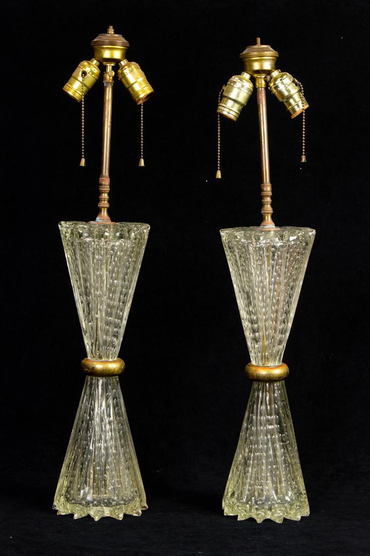 Alberto Dona style, Murano Table Lamps, pair (1 of 3)