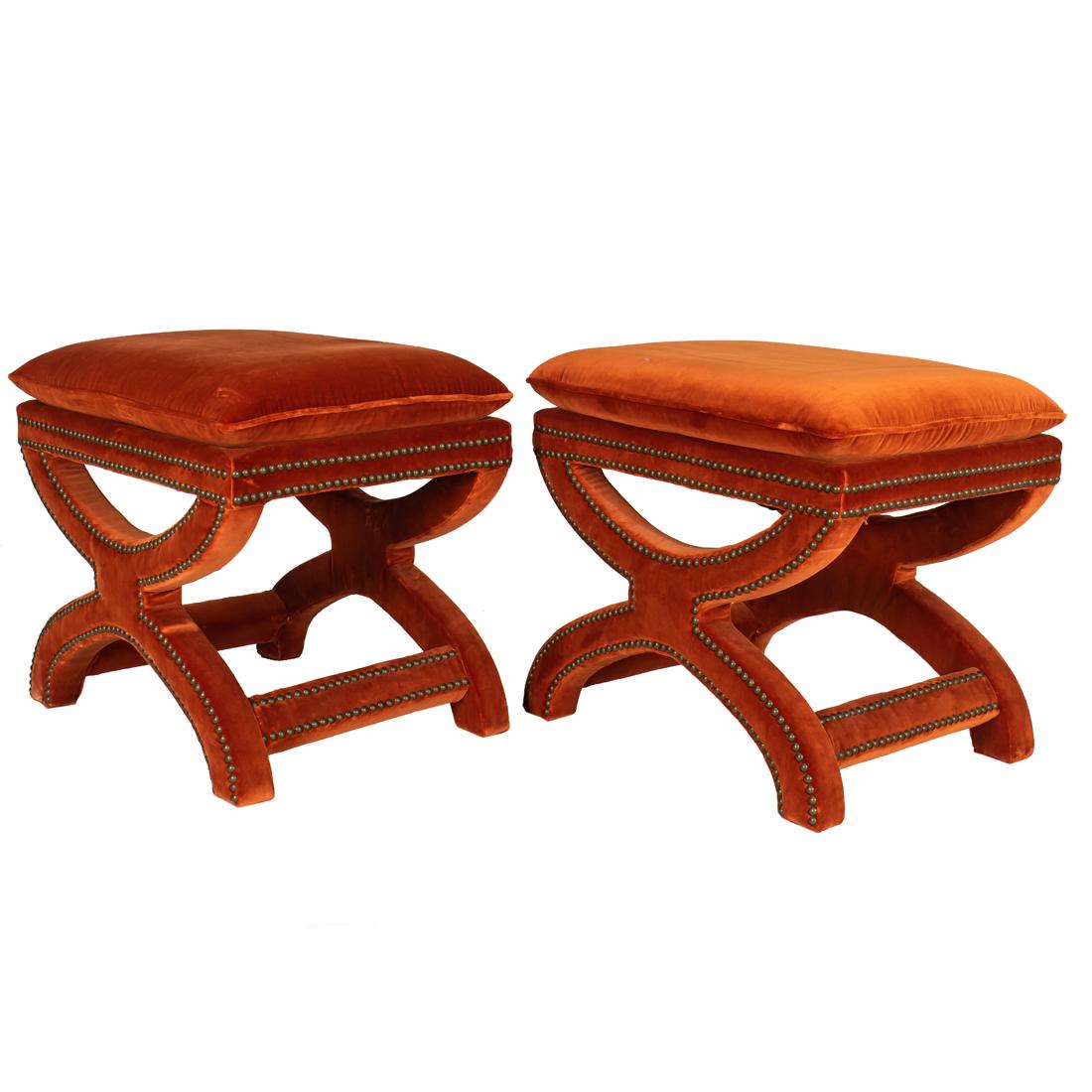 Contemporary, Corona-Style Stools, pair (1 of 3)