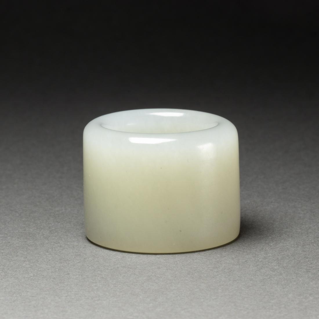 Chinese white jade archer's ring (1 of 1)