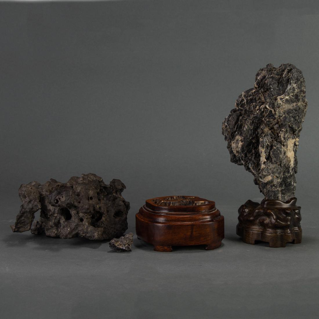 (lot of 2) Chinese Ying limestone scholar's rocks (1 of 2)