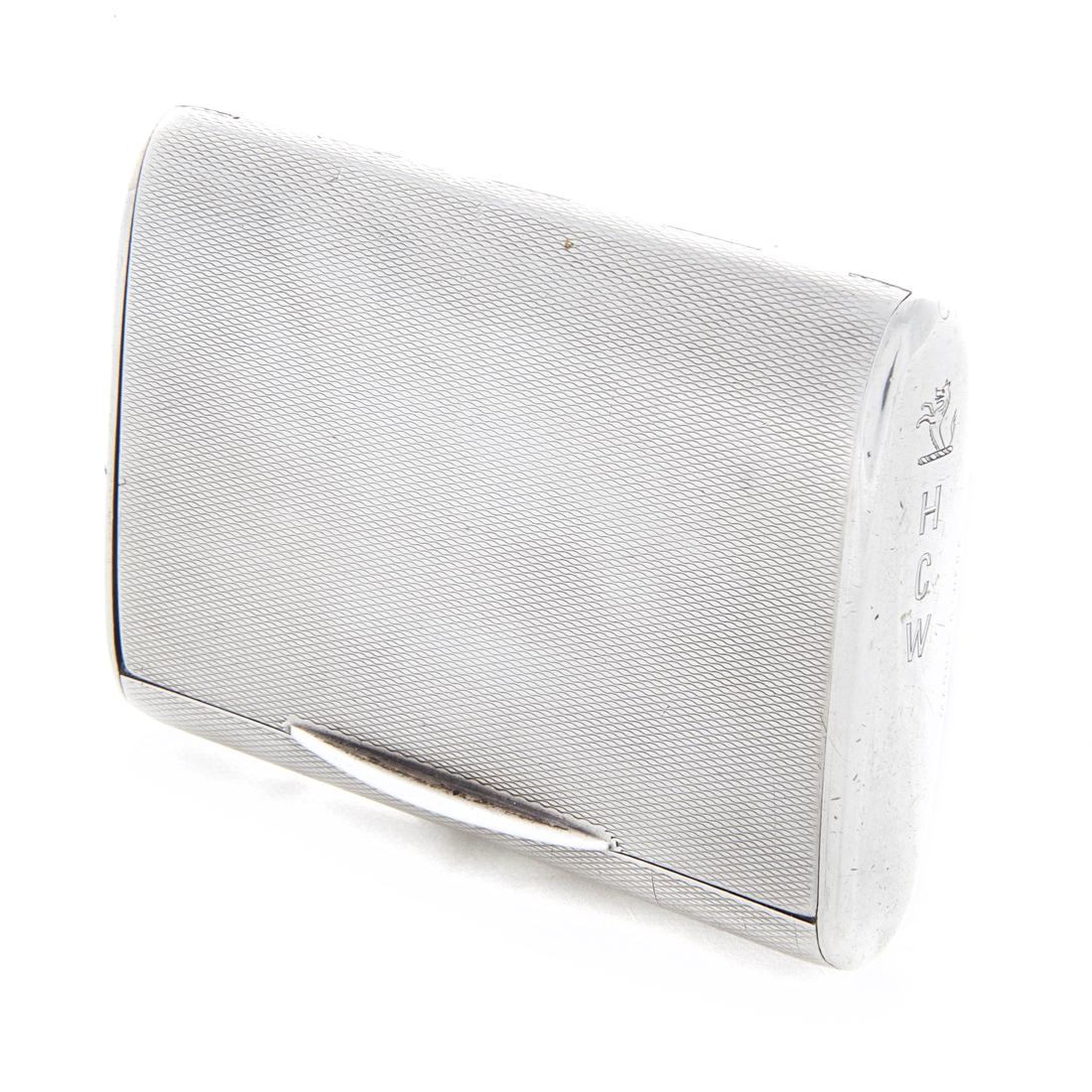 Edwardian sterling engine turned sterling box with gilt wash interior (1 of 1)