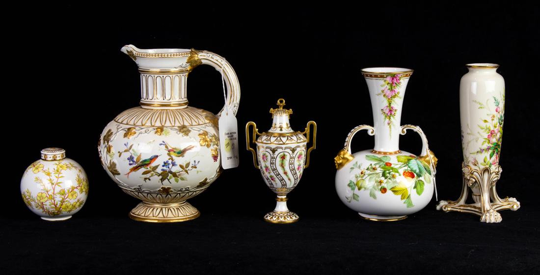(Lot of 5) Royal Crown Derby porcelain vases (1 of 1)