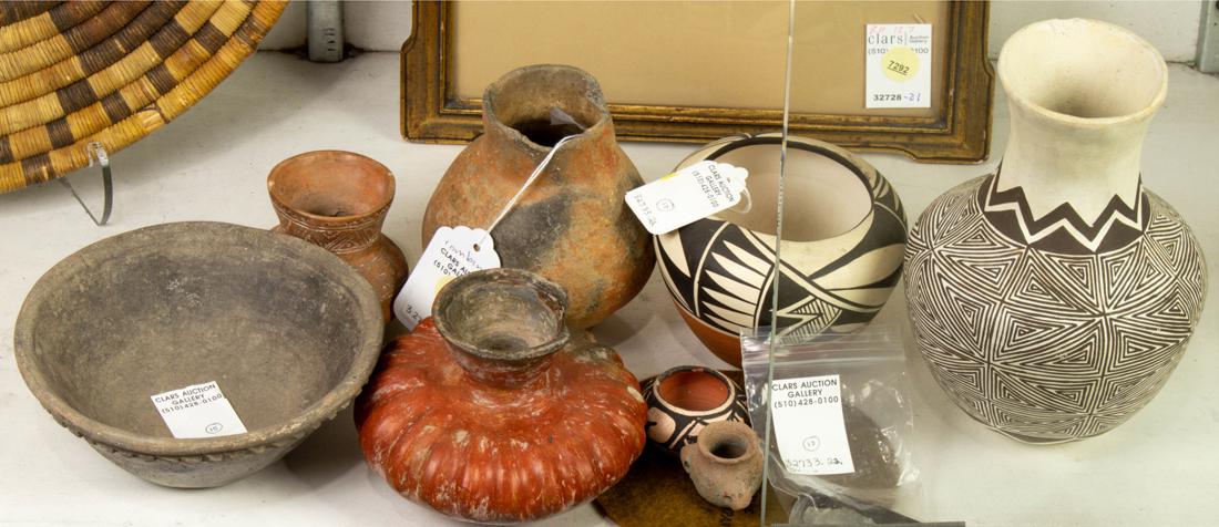 (Lot of 10) Group of ethnic pottery (1 of 1)