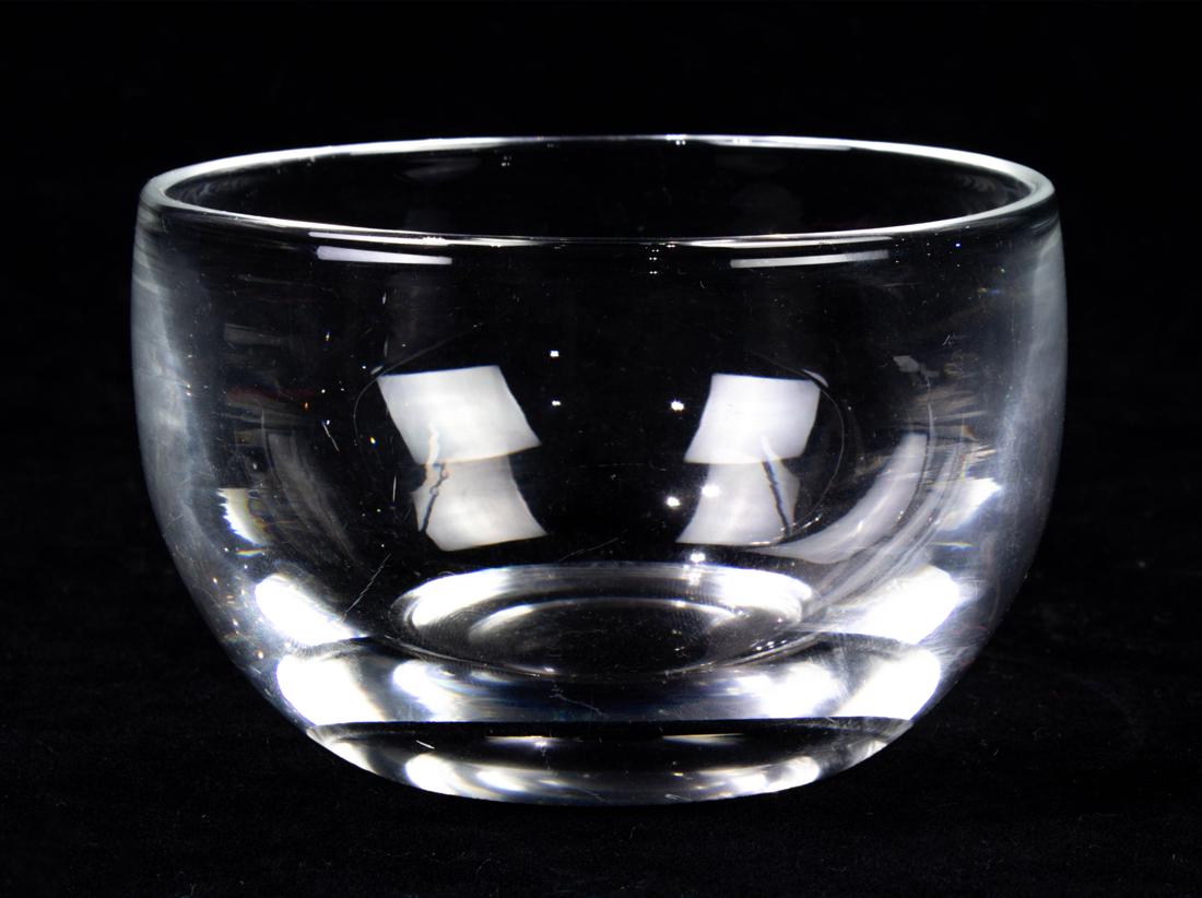 (Lot of 13) Steuben glass finger bowls: (Lot of 13) Steuben glass finger bowls, each with engraved factory mark, 2.5"h x 4"dia. Provenance: Property of a prominent Pacific Heights, San Francisco estate.