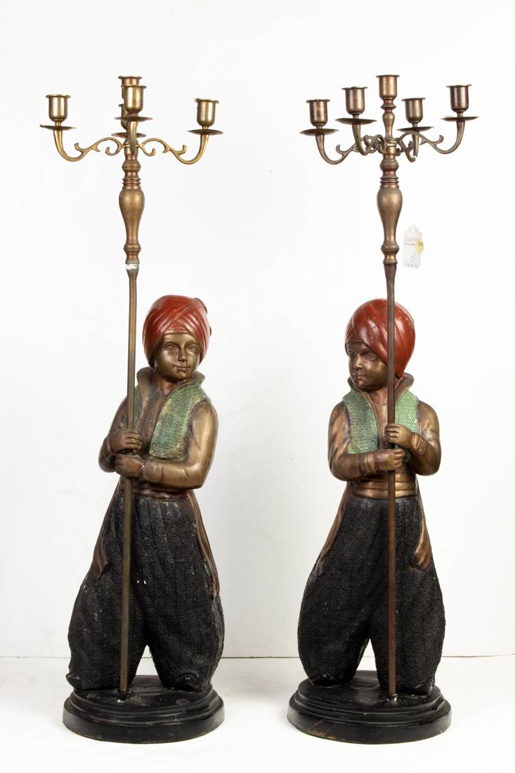 A pair of Persian figural five light candelabra, 32 (1 of 1)