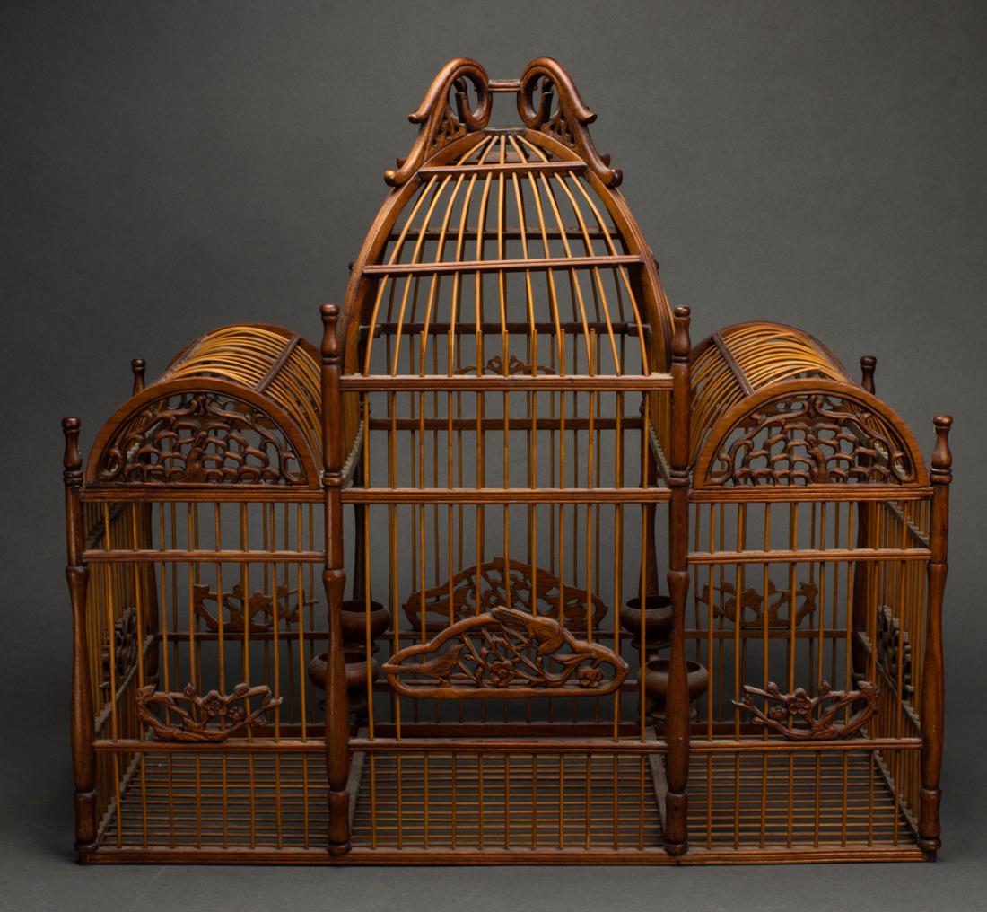 Chinese bamboo and wood birdcage (1 of 1)