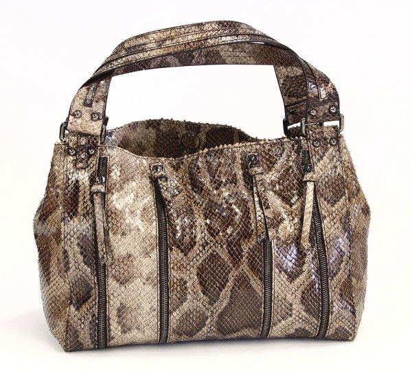 Stuart Weitzman anaconda Zippity Stowe tote: Stuart Weitzman anaconda Zippity Stowe tote, 10''h x 13''w x 6''d