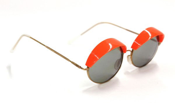 Paulette Guinet sunglasses: Sylvie Vartan sunglasses with orange eye shades, circa 1950