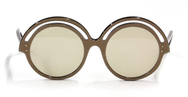 Paulette Guinet sunglasses: Paulette Guinet handmade topaz pierced brow sunglasses, circa 1950, Provenance: Ets Guinet Freres S.A. Capital 300.000 FRS 20, rue du 8 Mal 1945 O1100 OYONNAX France