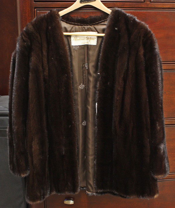 Aladino Stefani mink coat: Aladino Stefani vintage dark brown mink coat